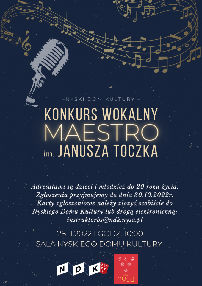 Konkurs Wokalny „Maestro” im Janusza Toczka